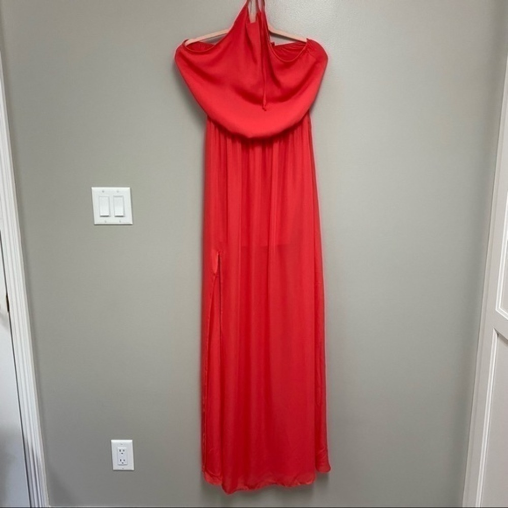 SMYM Heather Halter Maxi Dress Hibiscus Medium - Picture 2 of 10